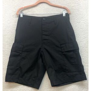 Rapdom Tactical Gear Shorts Mens 30 Black Ripstop Cargo Utility Outdoor Hiking